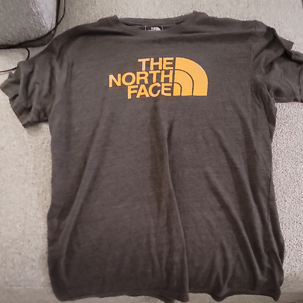 The North Face Charcoal Tee with Vibrant Logo